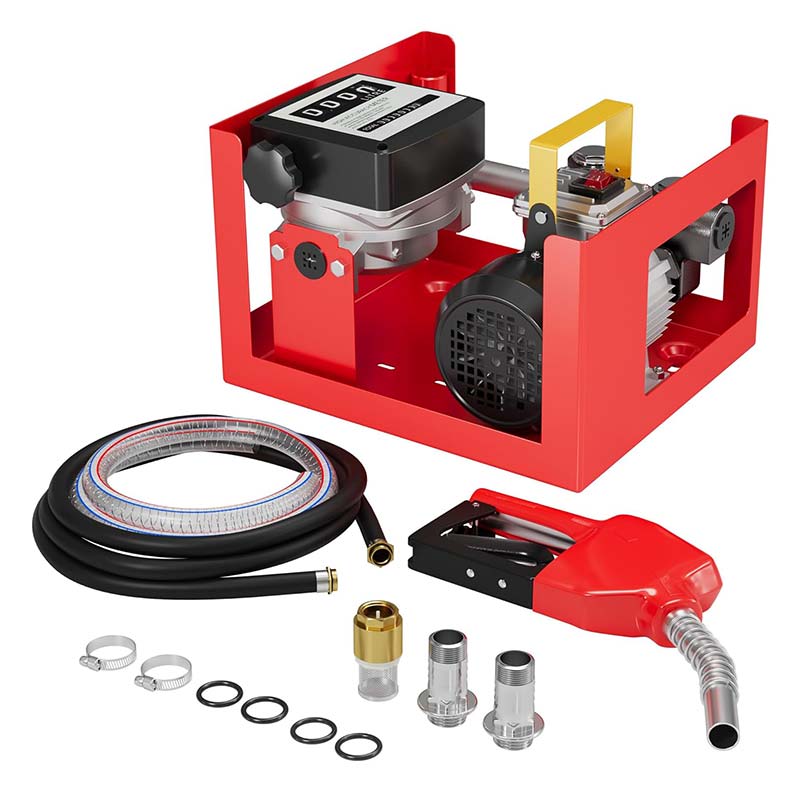 Pompa Transfer Bahan Bakar Diesel Listrik kanthi Counter lan Nozzle Otomatis